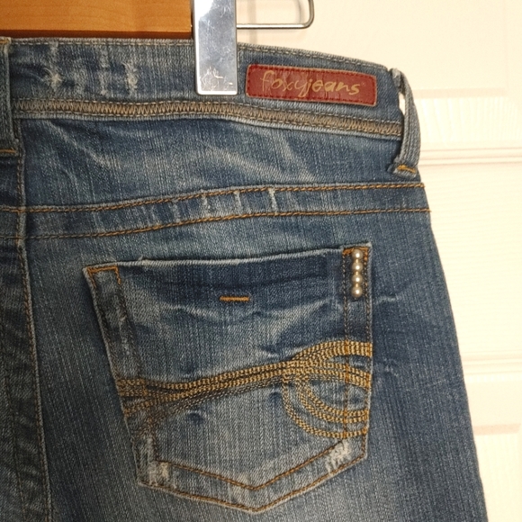 Vintage 🔄 FoxyJeans || Y2K Flare Washed Denim, Pocket Details, Size 28 - Picture 4 of 5